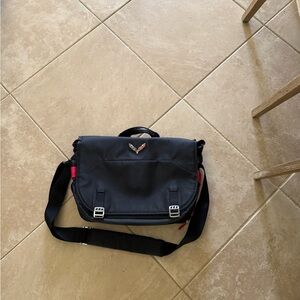 Corvette Messenger Bag with C7 Cross Flags Logo : C7 Stingray
